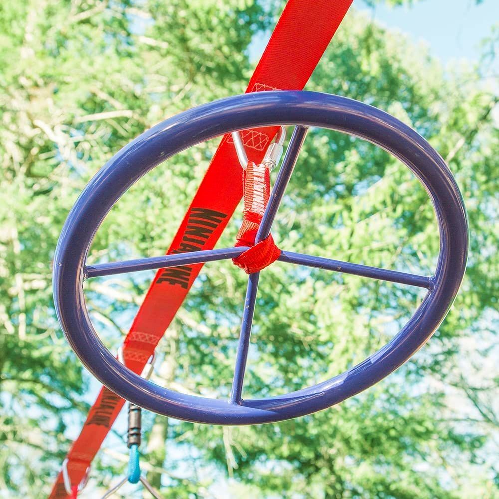 Slackers 14” Ninja Wheel -Outdoor Ninja Warrior Training Equipment For Kids Blue